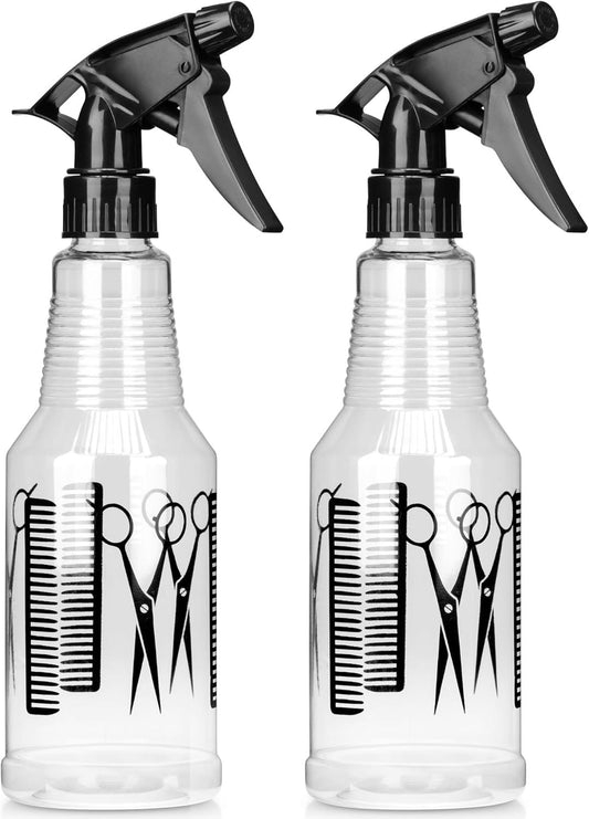 2 Spray Bottle, 16.9oz/500ml Adjustable Spray Storage Container for Hair, Plant, Cleaning Solution, Home V1258-DP02-D-342
