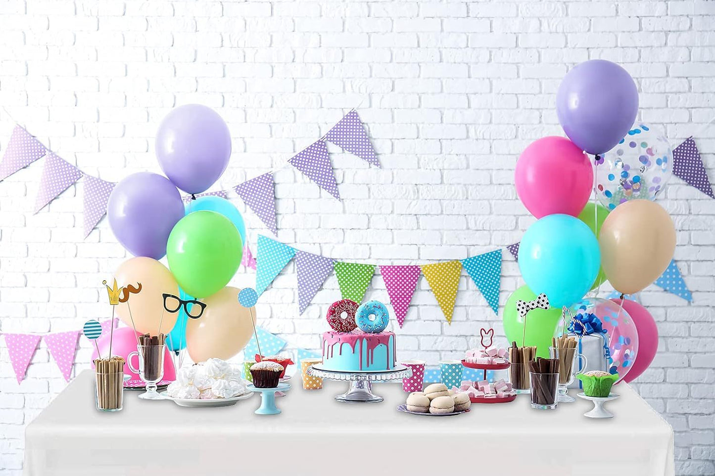 2 Rectangular Tablecloths, BPA-Free Plastic, 54 x 108 Inch, Disposable or Reusable Table Cover for Parties, V1258-DP02-D-343
