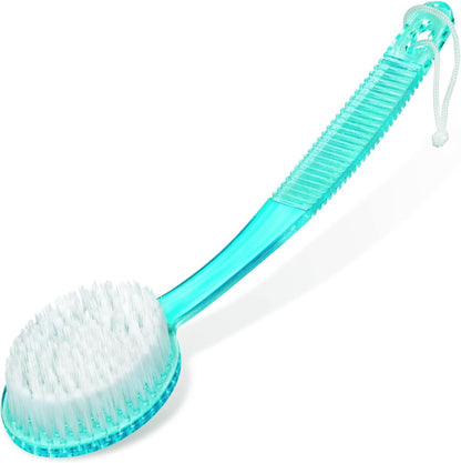 (Random Color, 1 Pack) Bath Brush with Bristles, Long Handle for Exfoliating Back, Body, and Feet, Bath and V1258-DP02-D-344