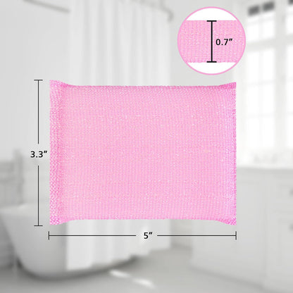 4 Multipurpose Scouring Pads, Non-Scratch Cleaning Sponge for Kitchen, Bathroom, Pots, Pans, and Dishes (4 V1258-DP02-D-354