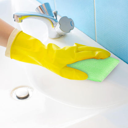 4 Multipurpose Scouring Pads, Non-Scratch Cleaning Sponge for Kitchen, Bathroom, Pots, Pans, and Dishes (4 V1258-DP02-D-354