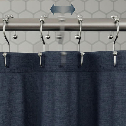 12 Pack Shower Curtain Hooks, Heavy Duty Coated Stainless Steel, Rustproof and Corrosion Resistant, Smooth V1258-DP02-D-356