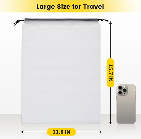 Shoe Bags for Travel - 6 Pcs Transparent Drawstring Backpack Travel Shoe Bag Clear Drawstring Bag Large Shoe V1258-DP02-D-369