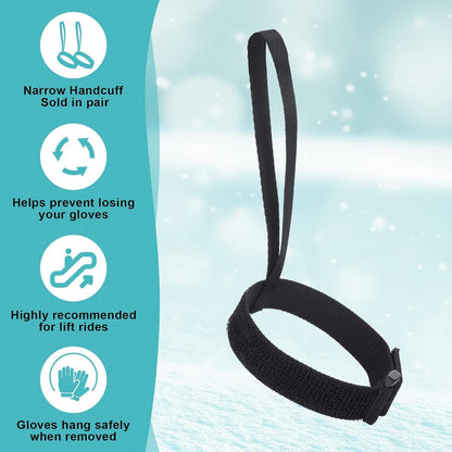 4 Pieces Sport Glove Strap Glove Leash Wrist Strap Ski Handcuff for Hanging, Outdoor V1258-DP02-D-377