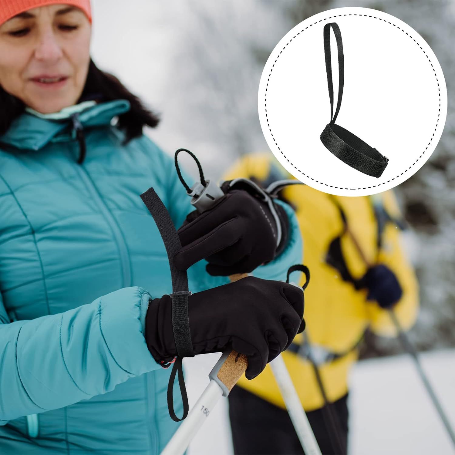 4 Pieces Sport Glove Strap Glove Leash Wrist Strap Ski Handcuff for Hanging, Outdoor V1258-DP02-D-377