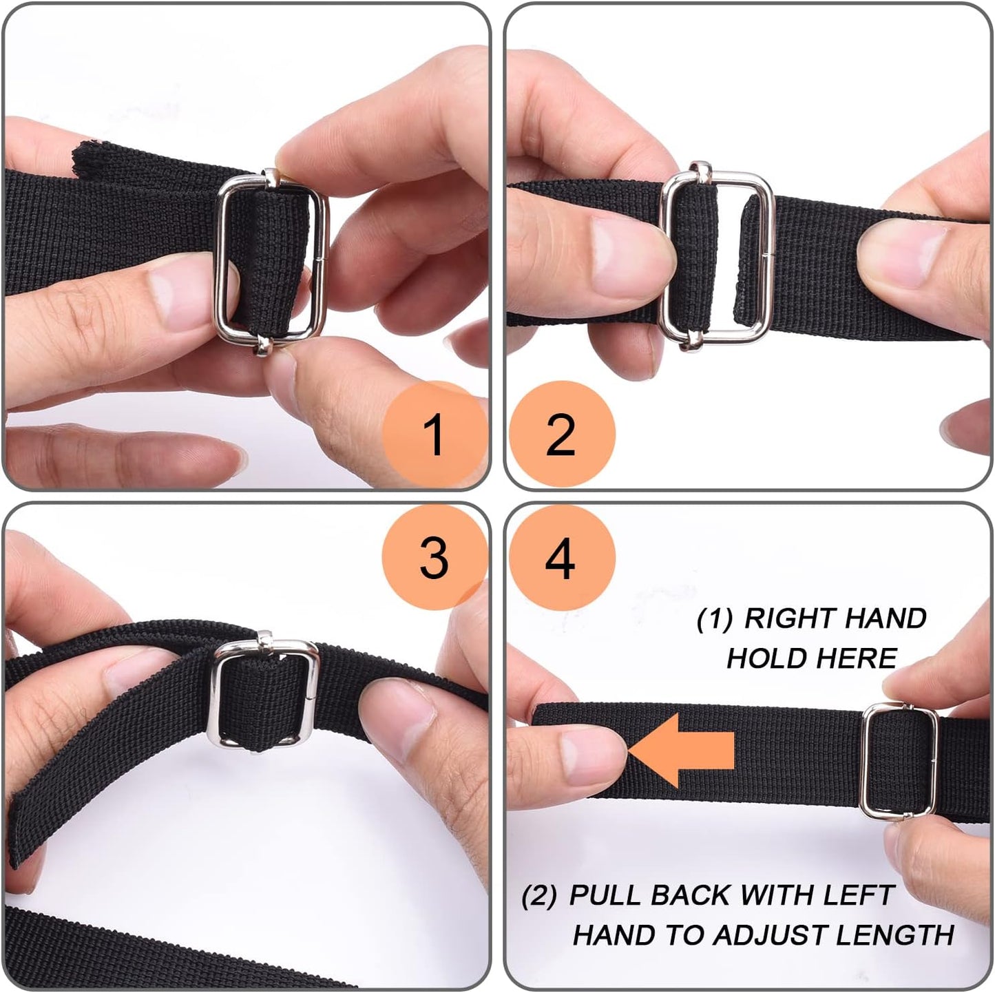 CooBigo 25 Pack 1 Inch Metal Adjustable Slide Buckles Tri-Glide Rectangle Adjuster Suspender Strap Slider for V1258-DP02-D-38