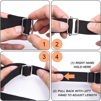 CooBigo 25 Pack 1 Inch Metal Adjustable Slide Buckles Tri-Glide Rectangle Adjuster Suspender Strap Slider for V1258-DP02-D-38