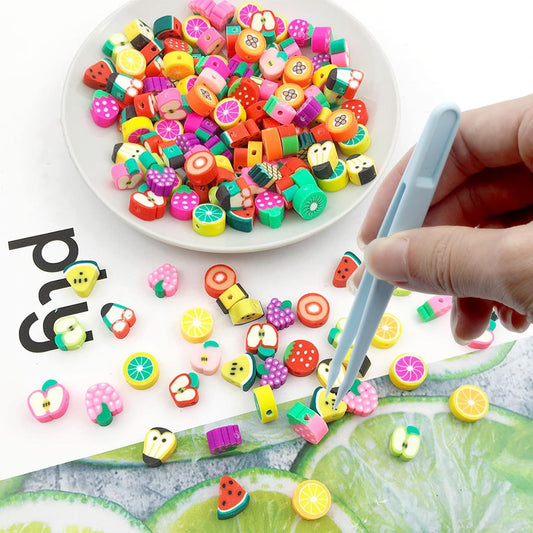 15PCS Multi-Colors Plastic Tweezers, Plastic Fuse Beads Forceps for DIY Craft Jewelry Making Family, Handmake V1258-DP02-D-385