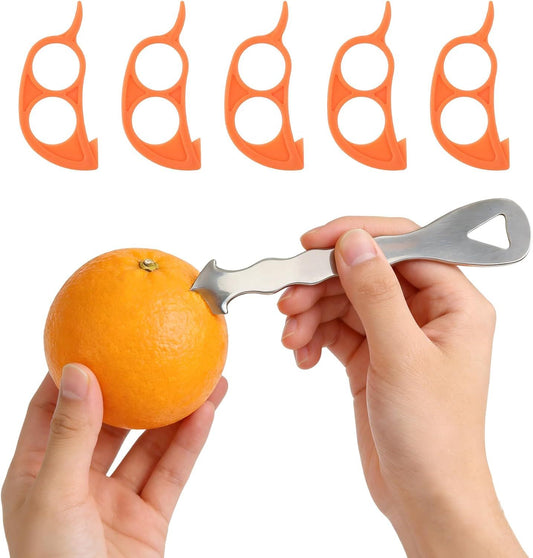 6PCS Stainless Steel Orange Peeler tool, 2.76x1.06x0.11'' Orange/Lemon/Grapefruit Effortless Fruit Peelers V1258-DP02-D-402