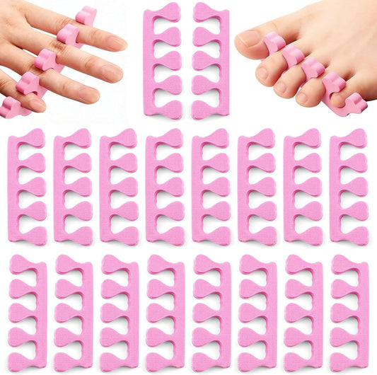 20 Pack Sponge Toe Separators, Toe Separators Set/Soft Foam Toe Separator, Flexible Toe Spacers for Pedicures V1258-DP02-D-403