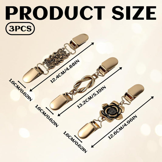 3PCS Sweater/Cinch Clips, Retro Clothing Cardigan Clips, Waist Cincher Dress Back Clip, Waist Cincher, Shirt V1258-DP02-D-411
