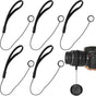 5PCS Camera Lens Cap Tether, Universal Lens Cap Leash & Keeper/Elastic String Holder Compatible with DSLR V1258-DP02-D-420