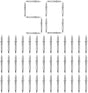 Double Headed Skirting Nails, 50PCS Invisible Seamless Baseboard Screws, Solid Wood Baseboard Double-Headed V1258-DP02-D-421
