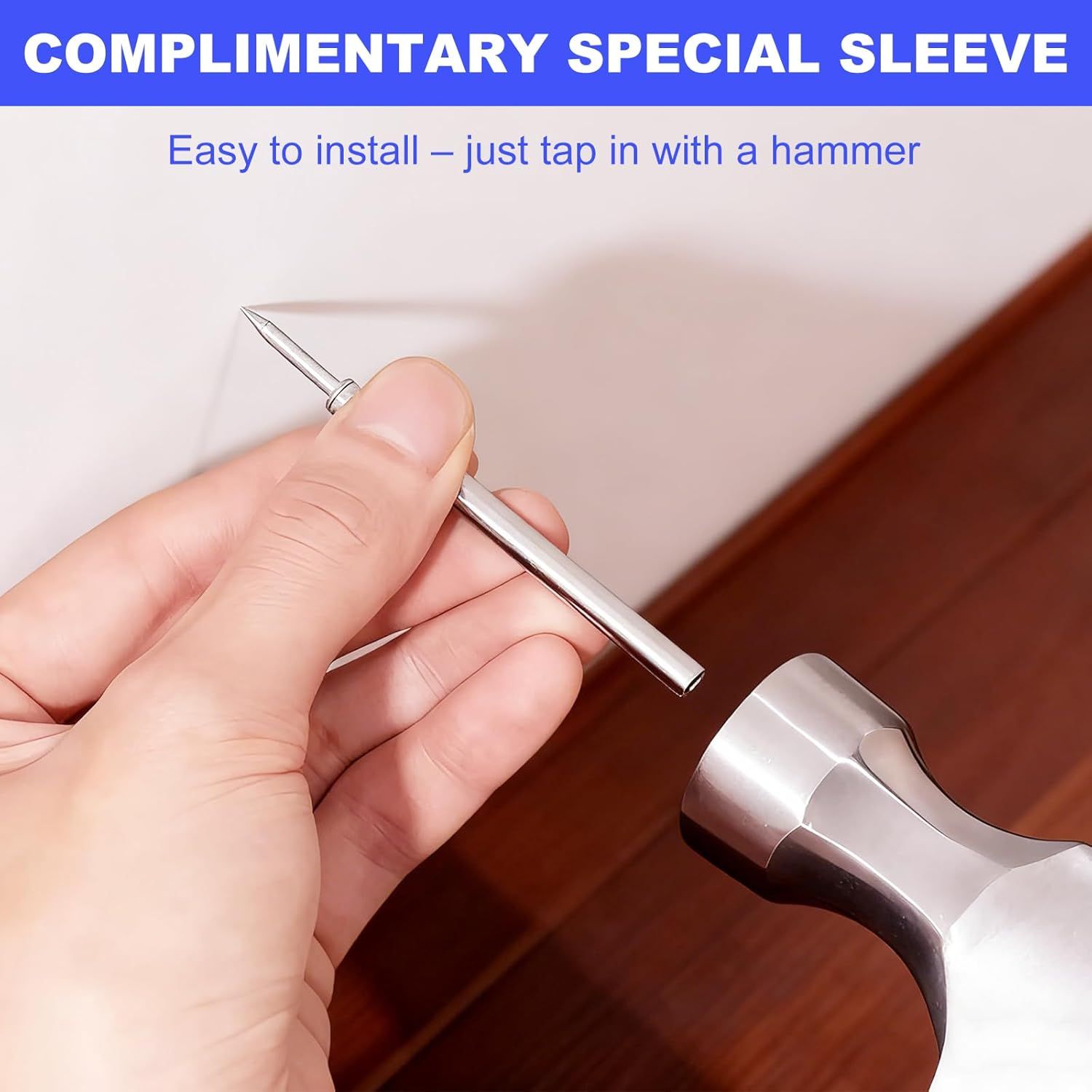 Double Headed Skirting Nails, 50PCS Invisible Seamless Baseboard Screws, Solid Wood Baseboard Double-Headed V1258-DP02-D-421