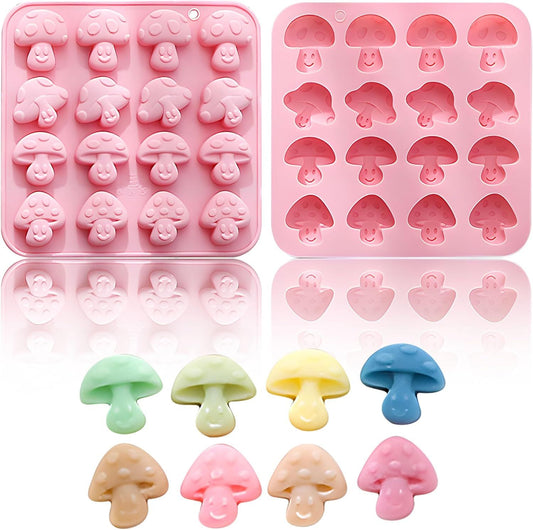 Mushroom Chocolate Mold,16-Cavity Mushroom Silicone Mold Mushroom Shaped Candy Fondant Mold for Chocolate, V1258-DP02-D-428