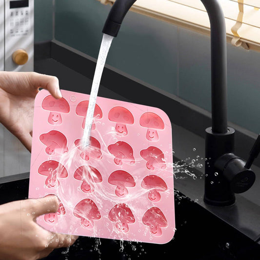 Mushroom Chocolate Mold,16-Cavity Mushroom Silicone Mold Mushroom Shaped Candy Fondant Mold for Chocolate, V1258-DP02-D-428