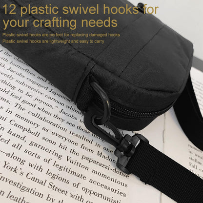CooBigo 12PCS Plastic Swivel Snap Hook Clips for Purse,1 Inch Rotary Clasp Purse Strap Hardware for Bag V1258-DP02-D-45