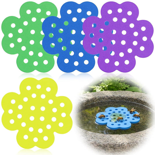 4 Pack Floating Bee Watering Station for Garden, 5.51 Inch Eva Foam Floating Bee Island, Butterfly and Bee V1258-DP02-D-452