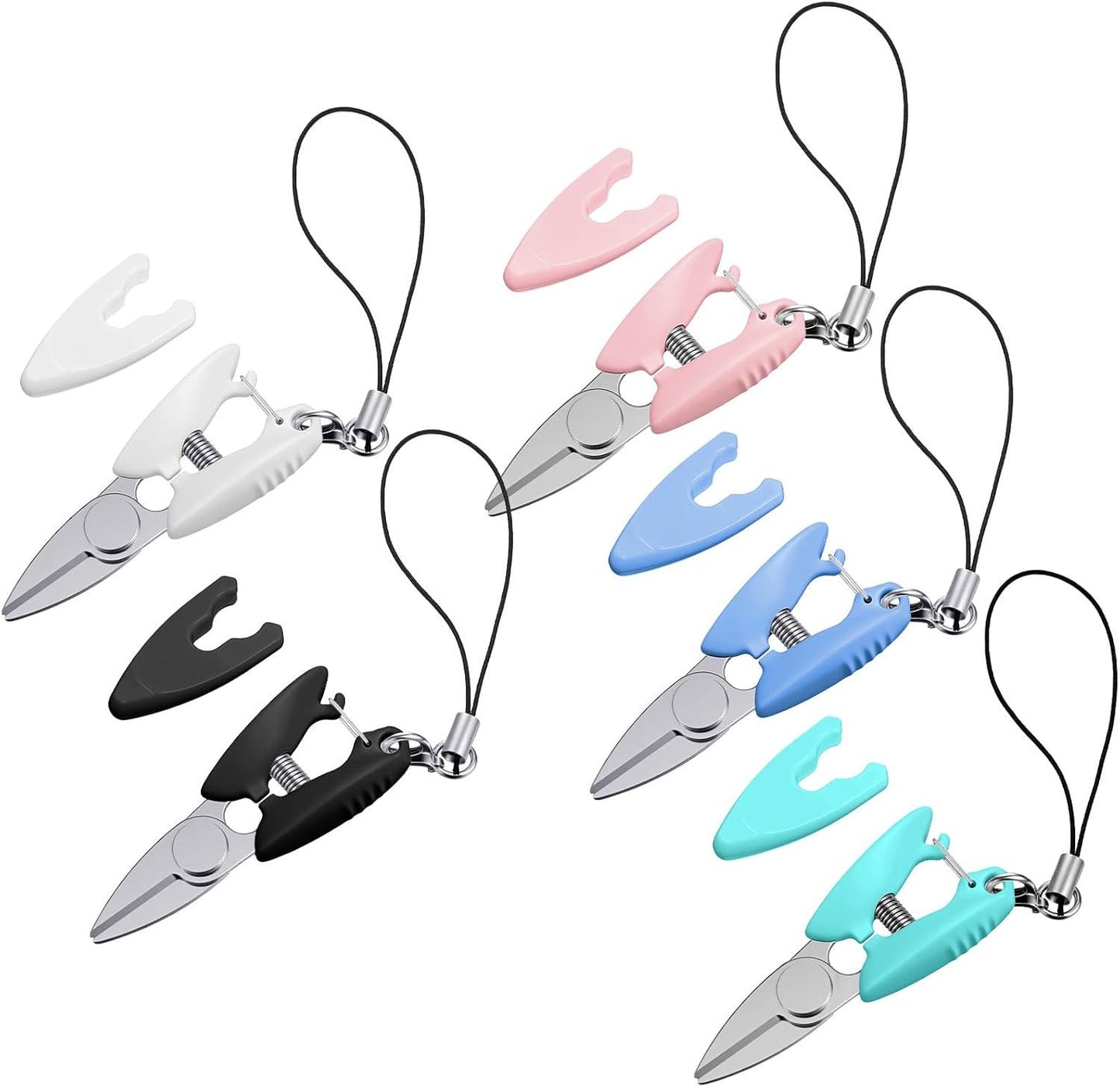 5 Pcs Mini Scissors with Cover, Portable Travel Scissors, Tiny Sewing Scissor, Multifunctional Micro Snips V1258-DP02-D-465