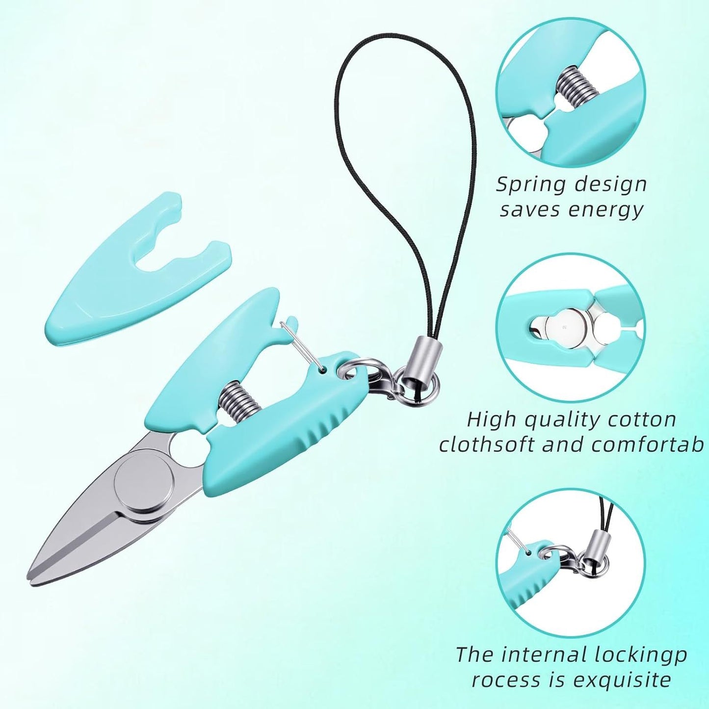 5 Pcs Mini Scissors with Cover, Portable Travel Scissors, Tiny Sewing Scissor, Multifunctional Micro Snips V1258-DP02-D-465