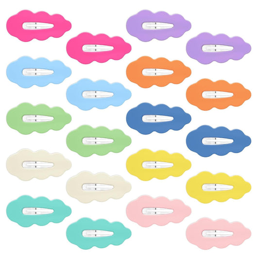 20Pcs Candy Colored Snap Hair Clips for Girl, Cute Hair Clips for Infant Fine Hairs 2 Inch, Non Slip V1258-DP02-D-469