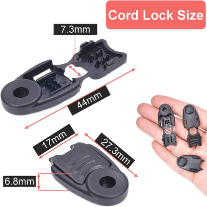 CooBigo 20 Pack Zipper Pull Cord Ends Zipcords Stopper Paracord Parachute Clips Running Shoe lace Elastic V1258-DP02-D-47