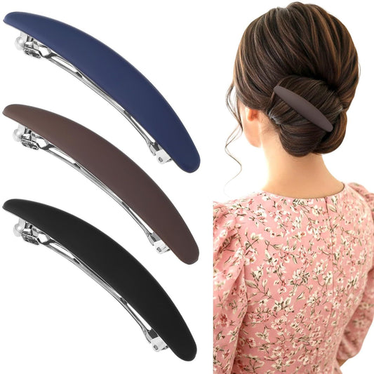 3PCS Large French Hair Barrettes for Women Thin Hairs, Half up French Barrette Hair Clips for Thick Thin, V1258-DP02-D-471