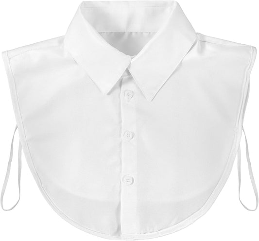 White Fake Collar for Women, Detachable Dickey Collar, Faux Collars Blouse Half Shirt Collars Tops for Daily V1258-DP02-D-474