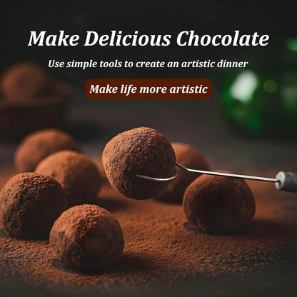 3PCS Chocolate Dipping Tools, Stainless Steel Candy Dipping Tools Set, Chocolate Dip Fork Baking Supplies, V1258-DP02-D-476