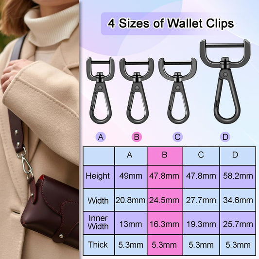 CooBigo 4Pack 5/8 Inch Detachable Snap Hook Swivel Clasp, Metal Swivel Lobster Claw Clasps for Paracord V1258-DP02-D-48