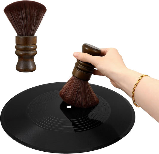 Vinyl Record Cleaning Brush, Vinyl Record Brush with Fine Fiber Bristles, Anti-Static Soft Record Brush, Wood V1258-DP02-D-491