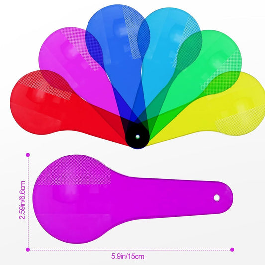 6Pcs Color Paddles,Transparent Optics Filter Plate Color Learning for Learning and Education,Educational V1258-DP02-D-515