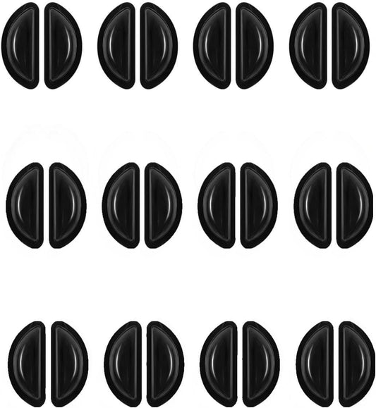 12 Pairs Soft Silicone Adhesive Eyeglass Nose Pads Non Slip with 3.5 Mm/ 0.4 Inch Thickness Air Bag for All V1258-DP02-D-516