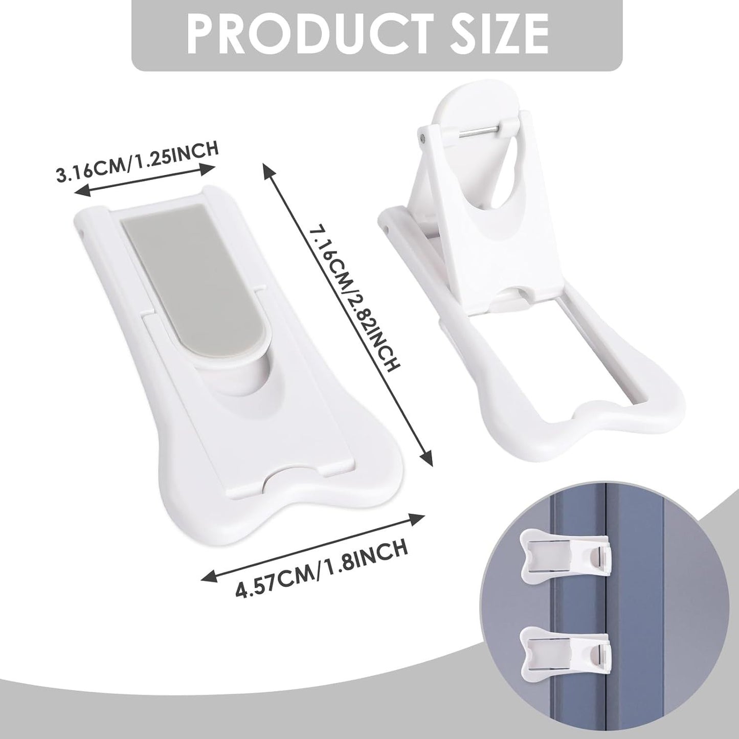 2 PCS Sliding Door Locks,Slide Closet Doors Window Stoppers for Windows,Closets,Cabinets,Sliding Glass Door V1258-DP02-D-518