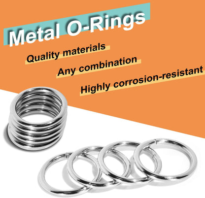CooBigo 10 Pack 1" O Rings Buckles for Webbing Straps Collars Purses Bags Hardware - Silver V1258-DP02-D-52