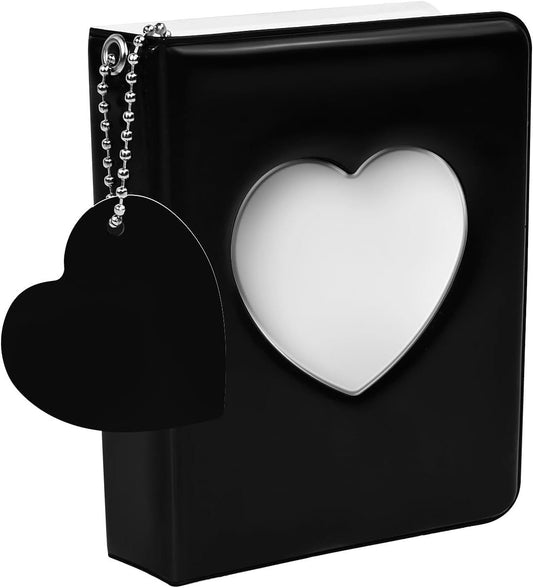 Mini Photo Album,3 Inch Photocard Book Heart Hollow Cover Photocard Binder 36 Pockets for Collect and Protect V1258-DP02-D-521