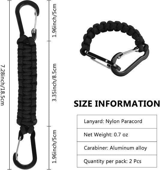 2 Pcs Keychains,Carabiner Keychain Clip Carabiner Keychain Hook for Outdoor Boys/Girls/Men/Wome V1258-DP02-D-526