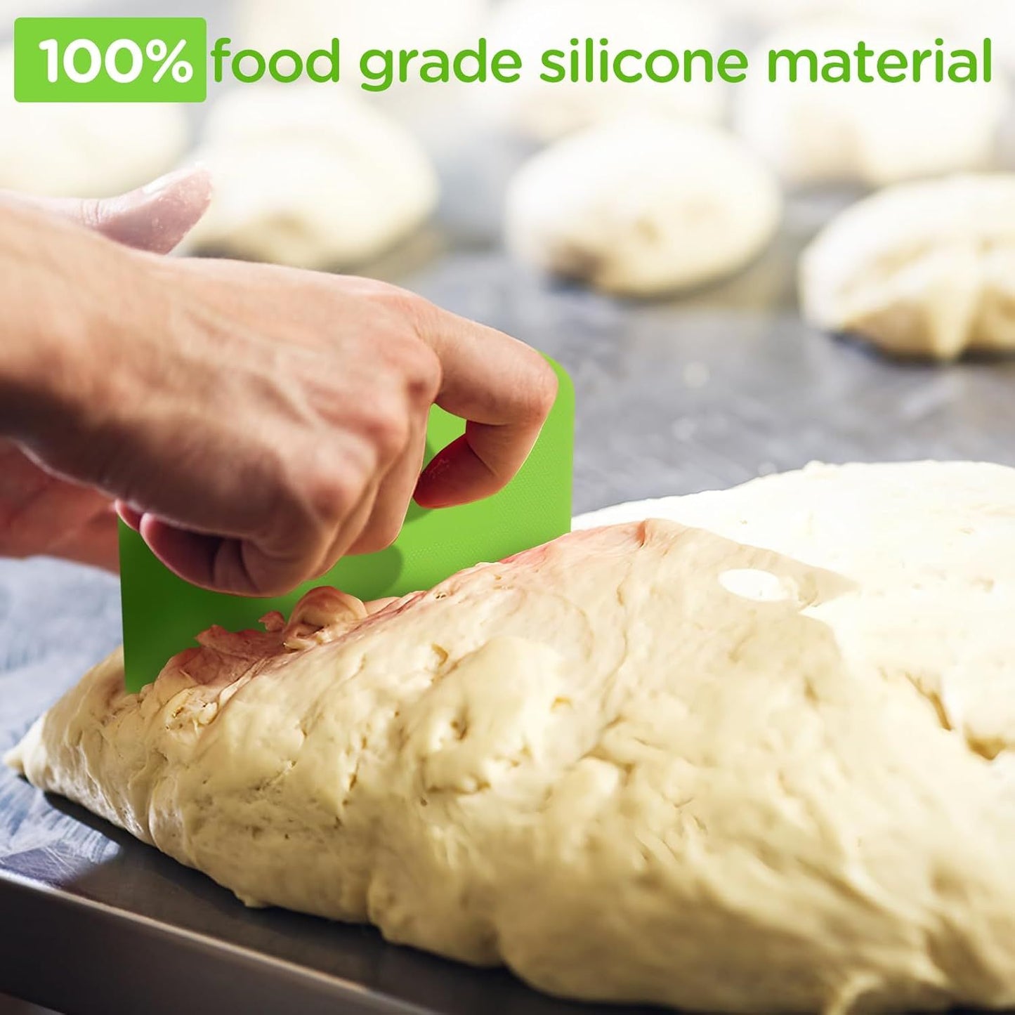 6 PCS Dough Scraper,Dough Cutter Bench Scraper for Bread Cake Dough Fondant Icing V1258-DP02-D-528