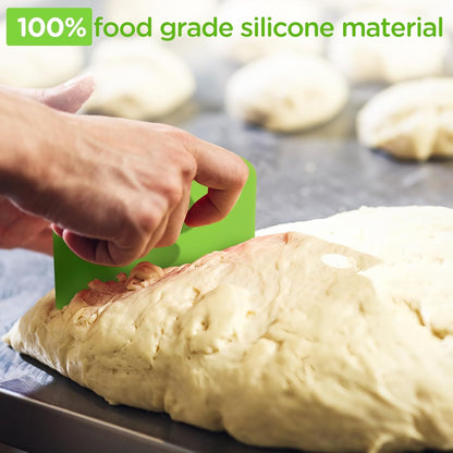 6 PCS Dough Scraper,Dough Cutter Bench Scraper for Bread Cake Dough Fondant Icing V1258-DP02-D-528
