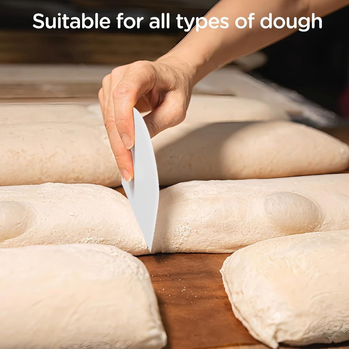 6 PCS Dough Scraper,Dough Cutter Bench Scraper for Bread Cake Dough Fondant Icing V1258-DP02-D-528