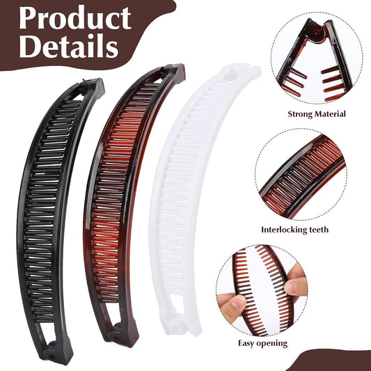 9 Pcs Banana Clips,Banana Hair Clips Ponytail Hair Holder for Long Thick and Curly Hair Women V1258-DP02-D-531