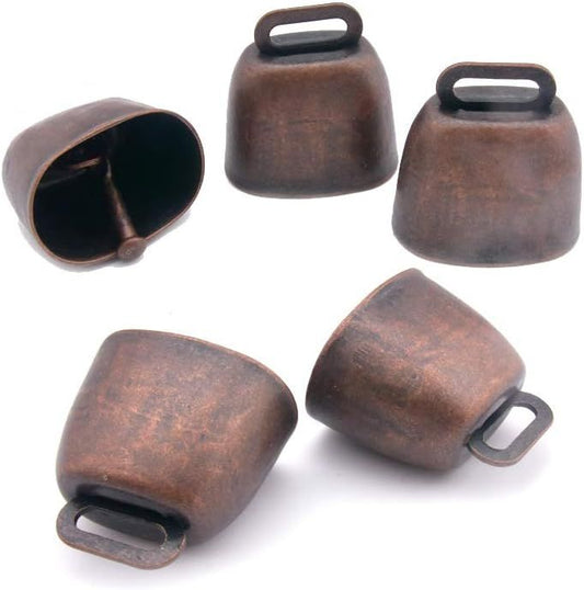 5 Pack Grazing Copper Bells, Metal Cow Bells for Dogs, Animal Copper Loud Bronze Bell, Small Brass Bell, for V1258-DP02-D-541