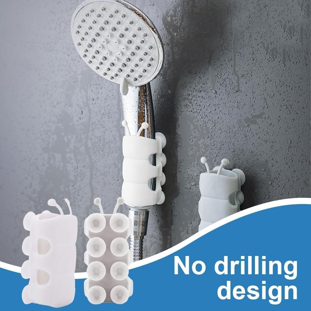 4 Pcs Silicone Shower Head Holder, Universal Relocatable Shower Head Suction Cup Holder, Wall Mount V1258-DP02-D-544