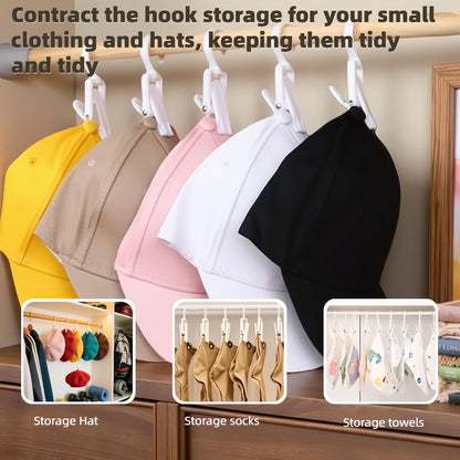 10-Pack Heavy Duty Swivel Clothes Pins - 360 degrees Rotating Hooks for Laundry, Beach Towels, Curtains, V1258-DP02-D-552