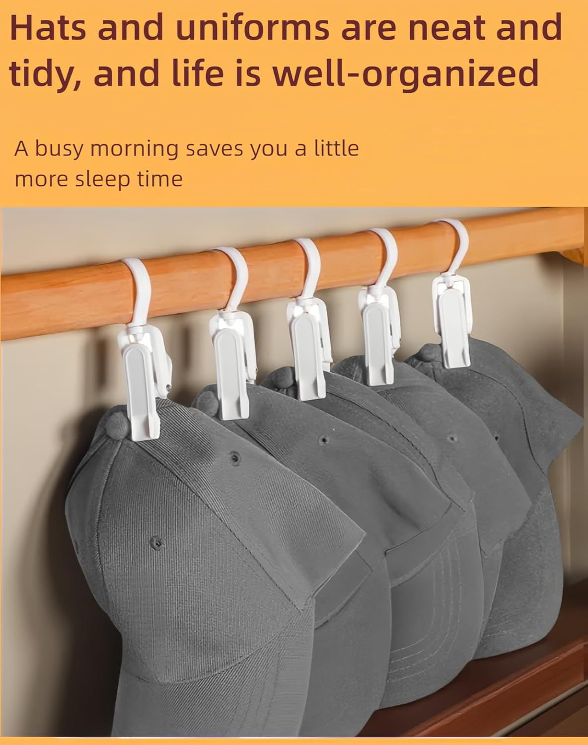10-Pack Heavy Duty Swivel Clothes Pins - 360 degrees Rotating Hooks for Laundry, Beach Towels, Curtains, V1258-DP02-D-552