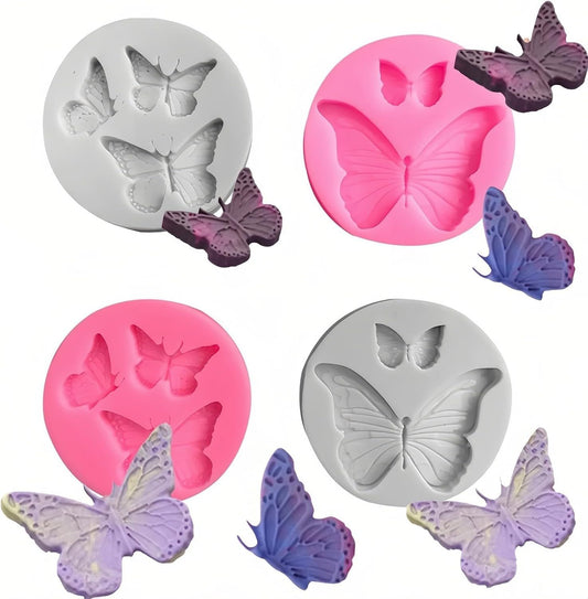 Reusable Butterfly Silicone Mold 5 Sizes - Baking Mold for Chocolate, Fondant, Resin Jewelry | Oven/Freezer V1258-DP02-D-553