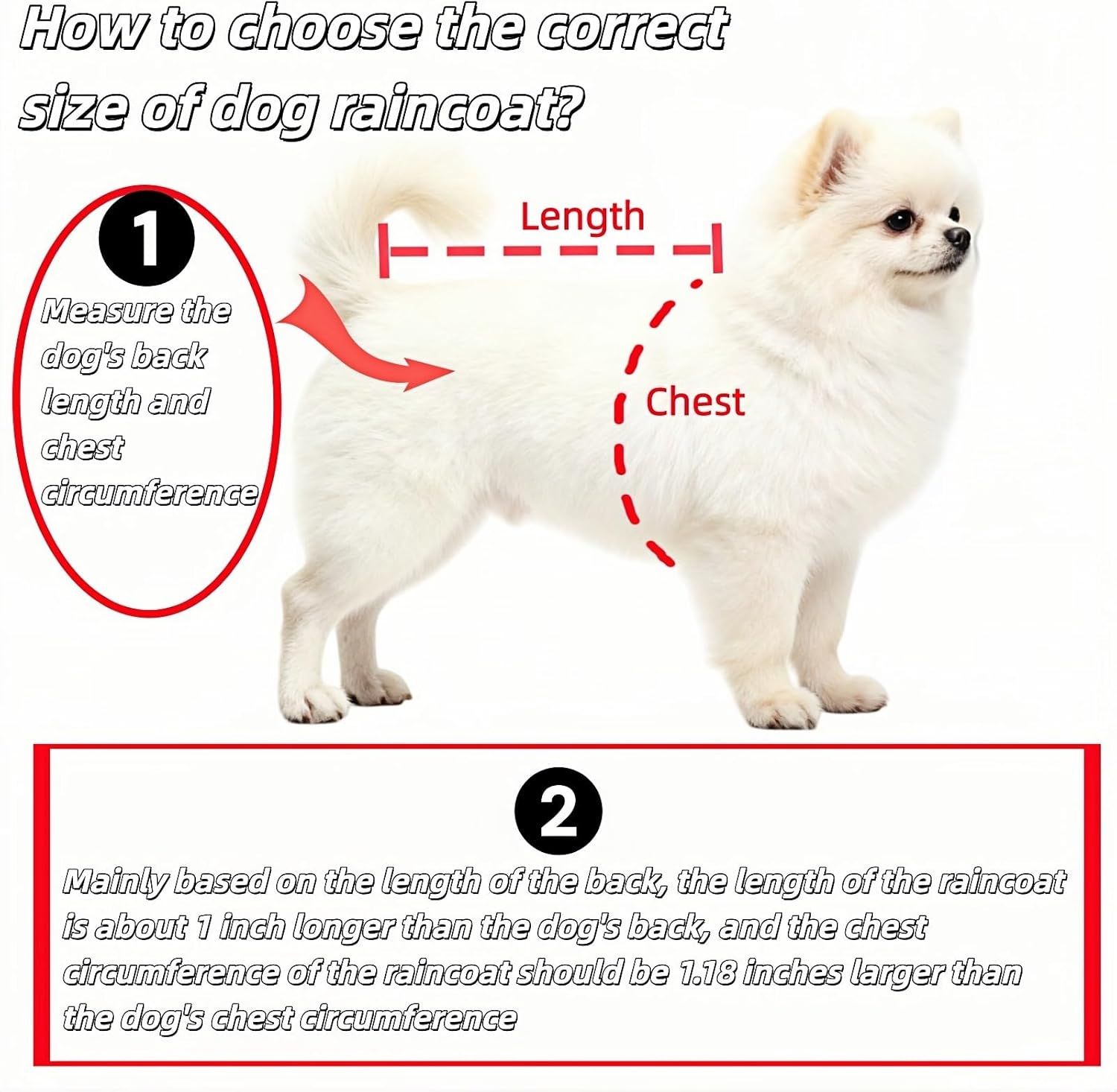 Transparent Dog Rain Poncho for Small Medium Dogs - Thick Waterproof Raincoat with Hidden Leash Hole & V1258-DP02-D-565