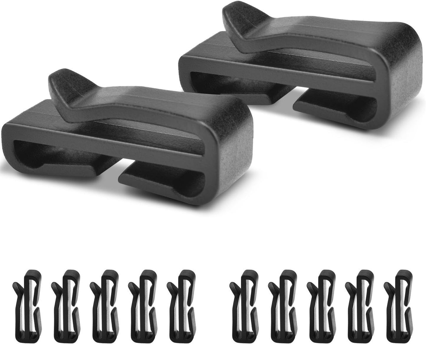 CooBigo Plastic Webbing Ending Clip, Tactical Molle Belt Clip Hook, Hiking Camping Backpack Helmet Goggle V1258-DP02-D-57