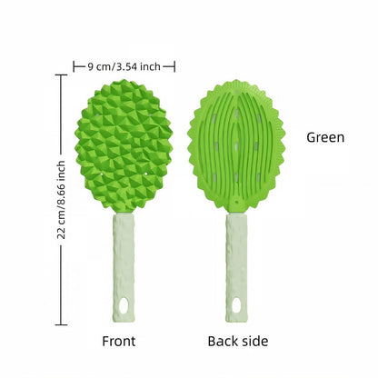 Pet Durian Massage Comb, Dual-Sided Cat Dog Grooming Tool with Back Scraping Teeth, Green, 8.66 inch V1258-DP02-D-570