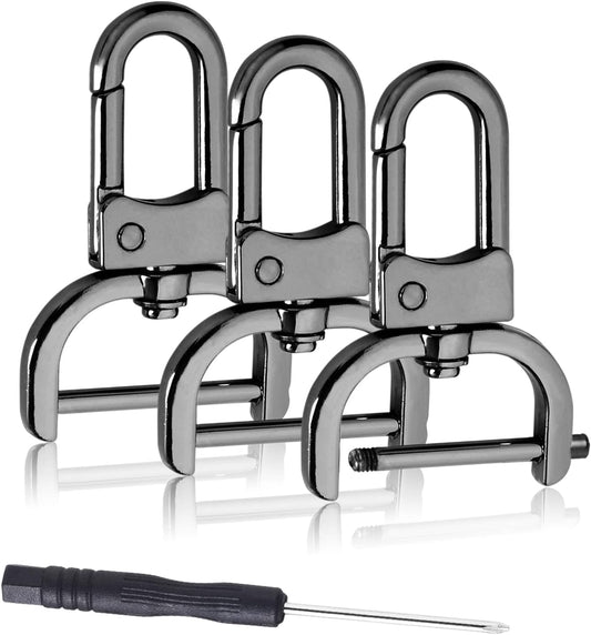 6 Pack 1 Inch Detachable Snap Hook Swivel Clasp, Metal Lobster Claw Clips Clasp with Screwdriver for V1258-DP02-D-58